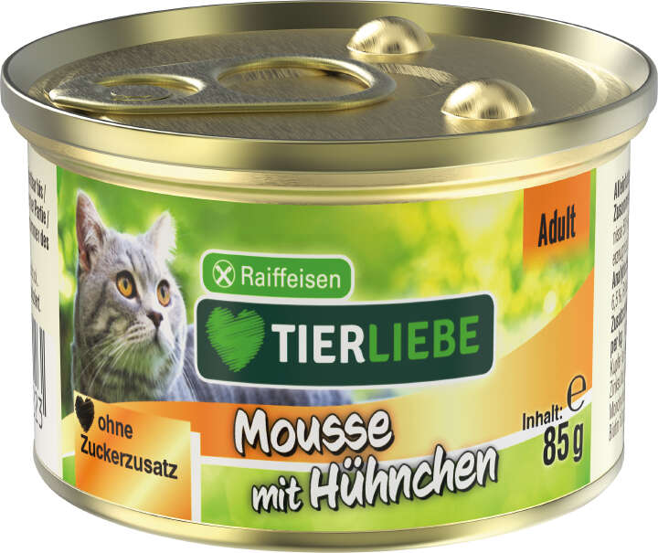 TIERLIEBE Katzen-Nassfutter Mousse Adult Hühnchen